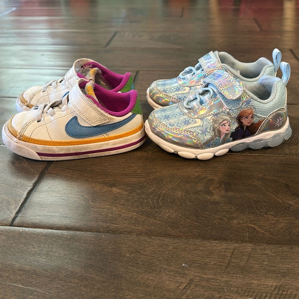 Set of 2 Toddler Girls Size 6 Athletic Shoes